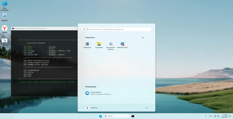 Программный интерфейс Windows 11 Pro Ent LTSC by OneSmiLe 24H2 build 26100.3194 [Ru]