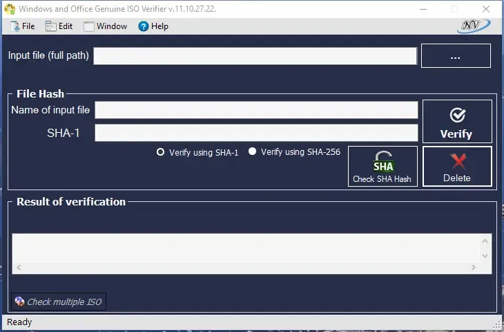 Программный интерфейс Windows and Office Genuine ISO Verifier 11.10.27.22 Portable [En]