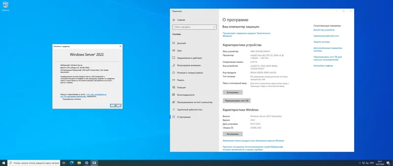 Программный интерфейс Windows Server 2022 LTSC [10.0.20348.2582], Version 21H2 (Updated July 2024) - Оригинальные образы от Microsoft MSDN VLSC [Ru En]