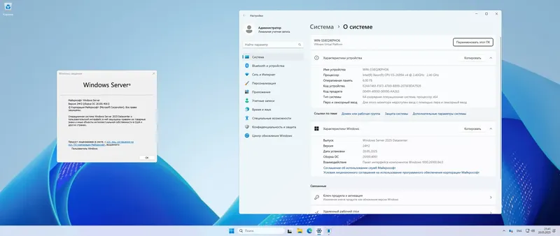 Программный интерфейс Windows Server 2025 LTSC [10.0.26100.4061], Version 24H2 (Updated May 2025) - Оригинальные образы от Microsoft MSDN [Ru En]