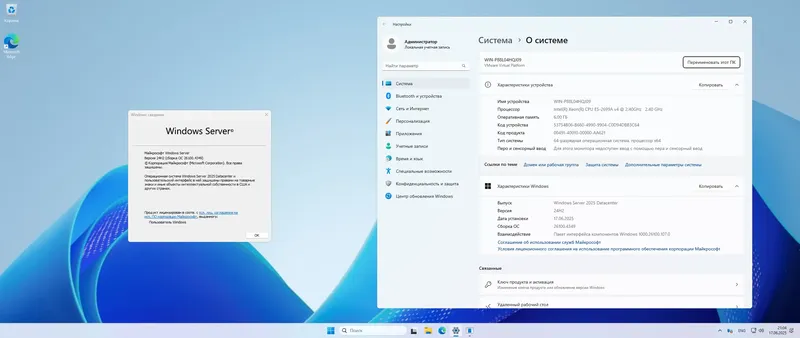 Программный интерфейс Windows Server 2025 LTSC [10.0.26100.4349], Version 24H2 (Updated June 2025) - Оригинальные образы от Microsoft MSDN [Ru En]