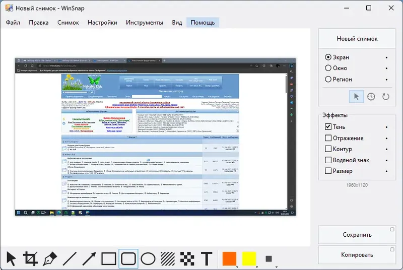 Программный интерфейс WinSnap 6.0.6 RePack (& Portable) by TryRooM [Multi Ru]