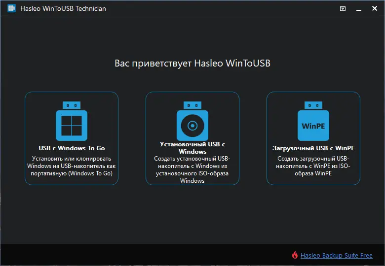 Программный интерфейс WinToUSB Technician 8.9 RePack (& Portable) by elchupacabra [Multi Ru]
