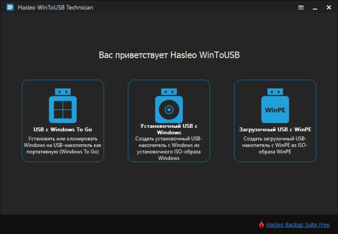 Программный интерфейс WinToUSB Technician 9.5 RePack (& Portable) by elchupacabra [Multi Ru]