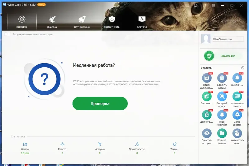 Программный интерфейс Wise Care 365 Pro 6.5.4.626 Portable by FC Portables [Multi Ru]