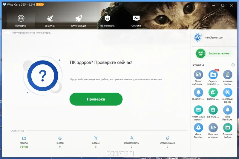 Программный интерфейс Wise Care 365 Pro 6.5.6.629 RePack (& Portable) by elchupacabra [Multi Ru]
