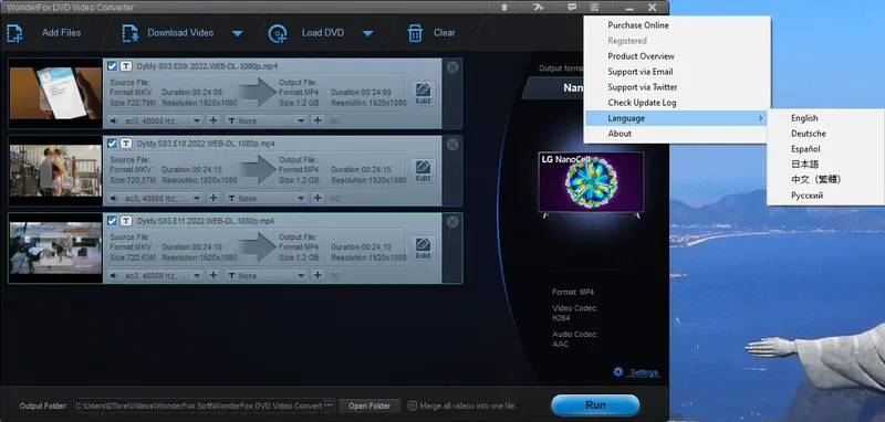 Программный интерфейс WonderFox DVD Video Converter 27.5 RePack (& Portable) by elchupacabra [Multi Ru]