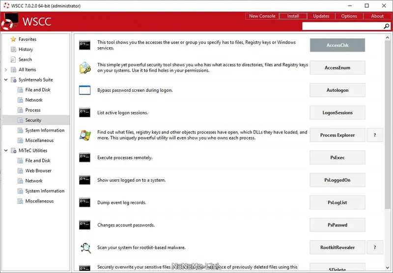Программный интерфейс WSCC (Windows System Control Center) 7.0.2.0 + Portable [En]