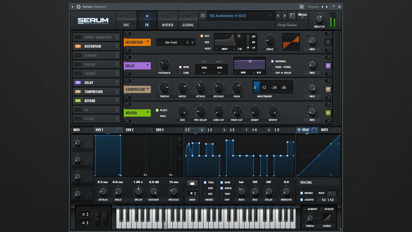 Программный интерфейс Xfer Records - Serum & SerumFX 1.35b1 Standalone, VSTi, AAX (x64 x86) RePack by r4e [En]