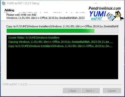 Программный интерфейс Your Universal MultiBoot Installer exFAT (BIOS & UEFI USB Boot) 1.0.2.5 Portable [En]