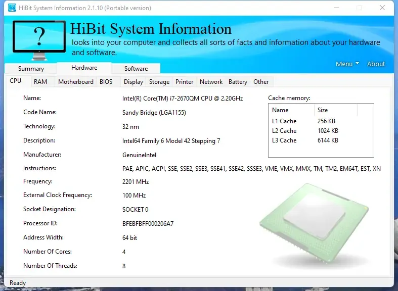 Работа с приложением