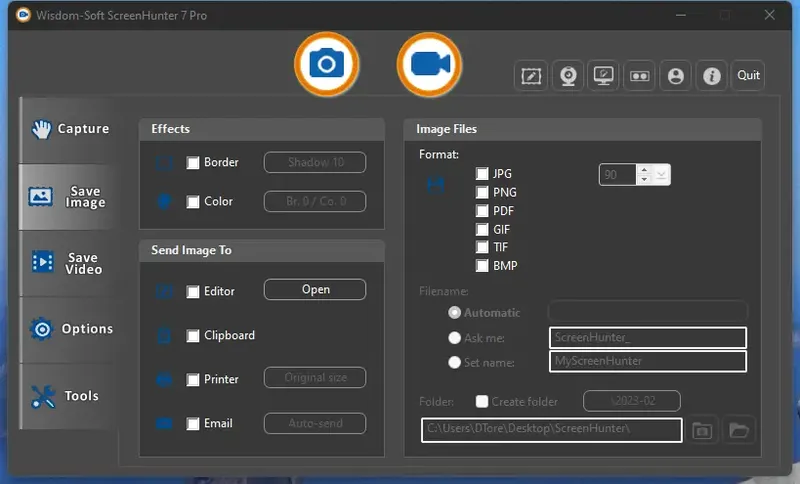 Работа с приложением