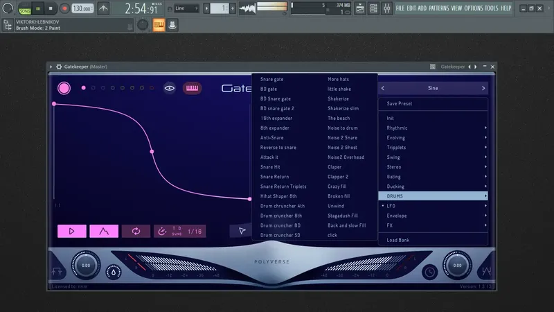 Работа с приложением