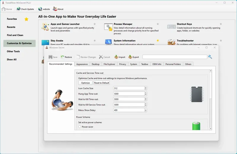Работа с приложением