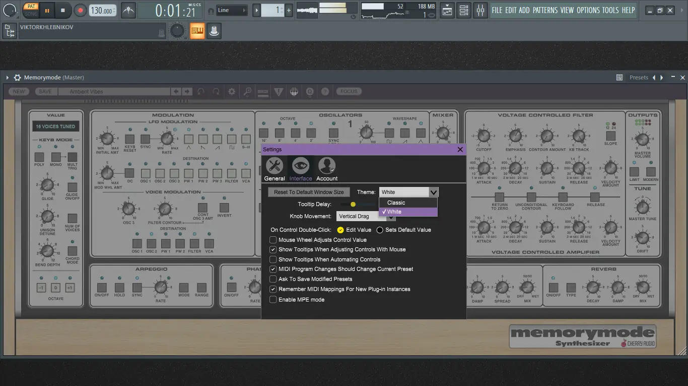 Работа с приложением