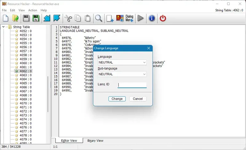 Работа с приложением
