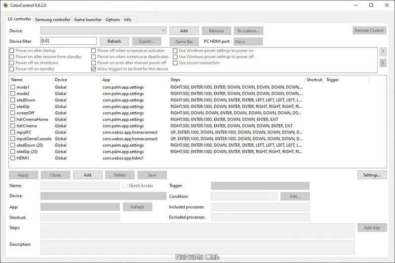 Работа с приложением