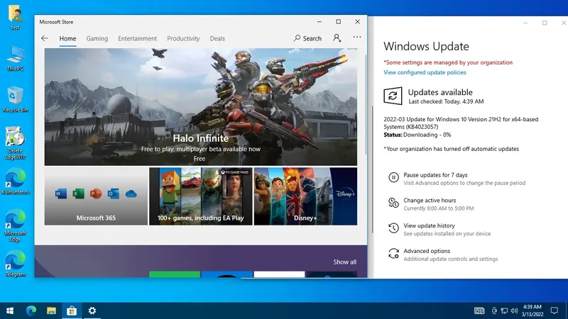 Работа с приложением