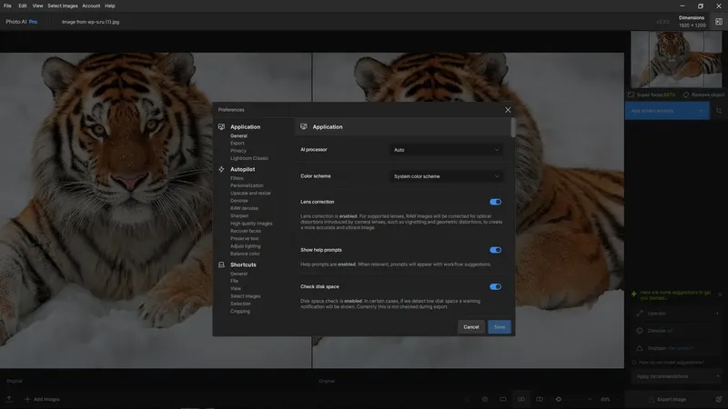 Работа с приложением