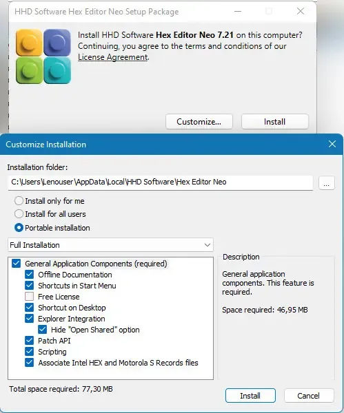 Работа с приложением