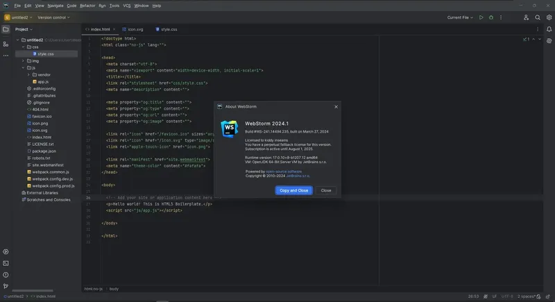 Работа с приложением