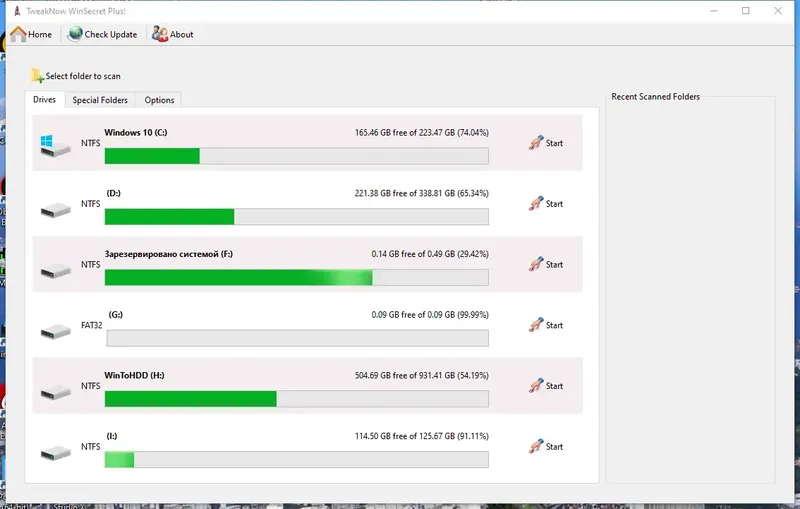 Работа с приложением