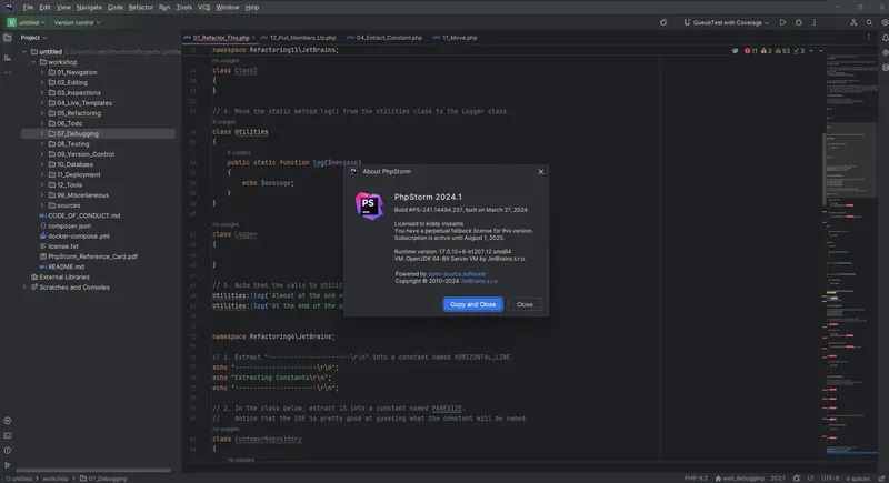 Работа с приложением