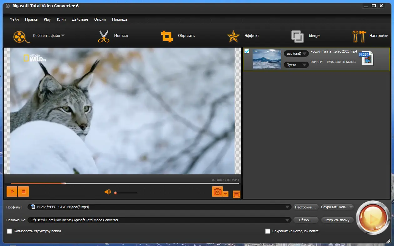 Работа с приложением