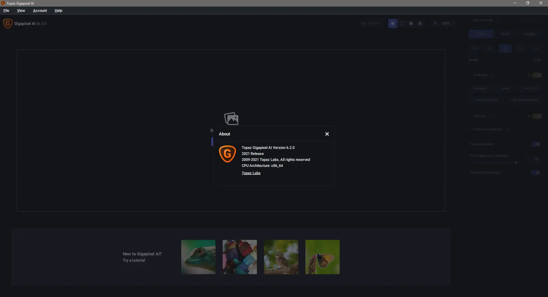 Работа с приложением