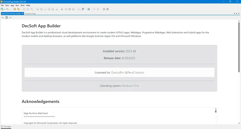 Работа с приложением