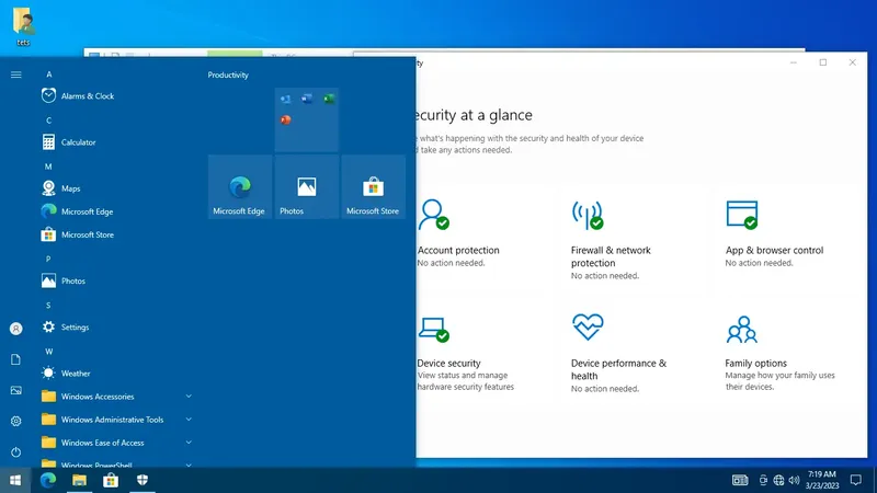 Работа с приложением