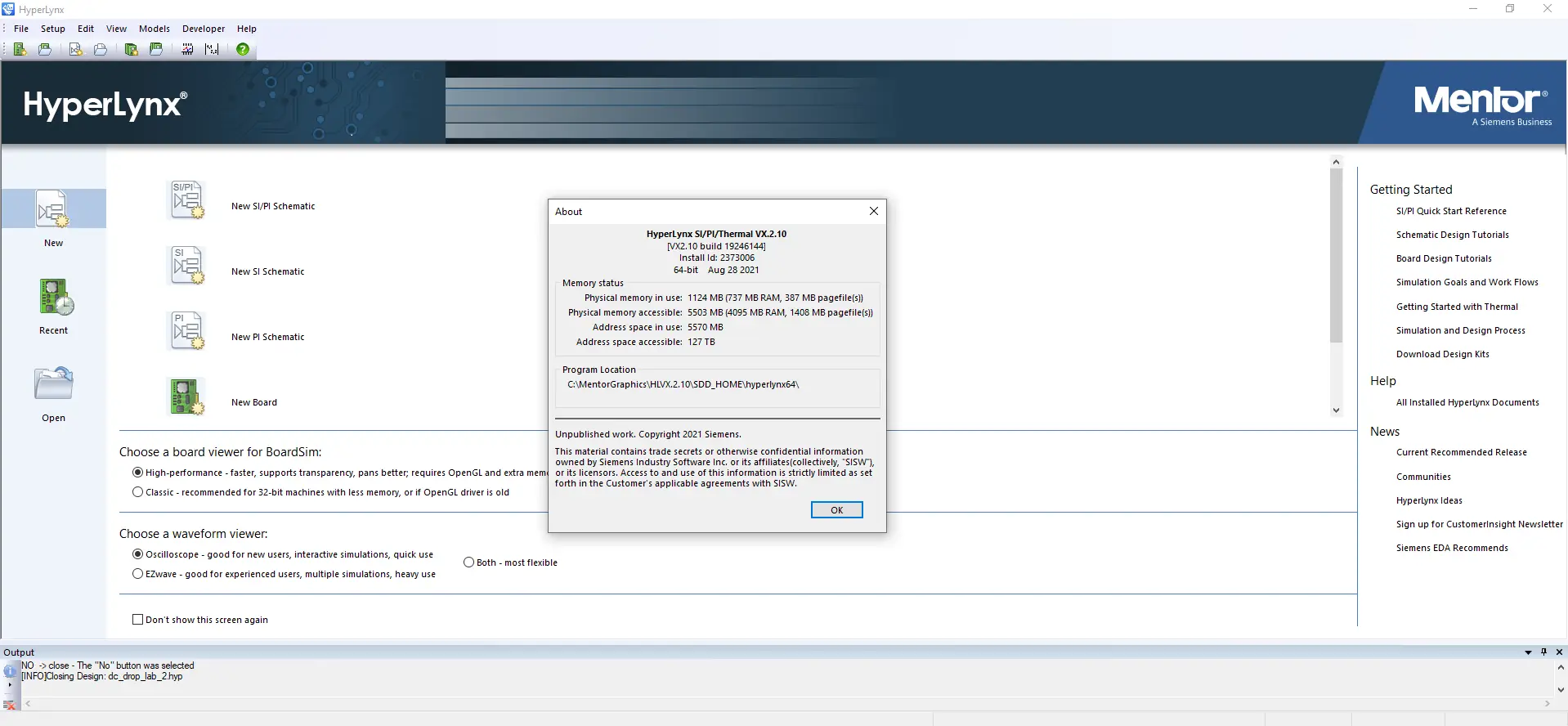 Работа с приложением