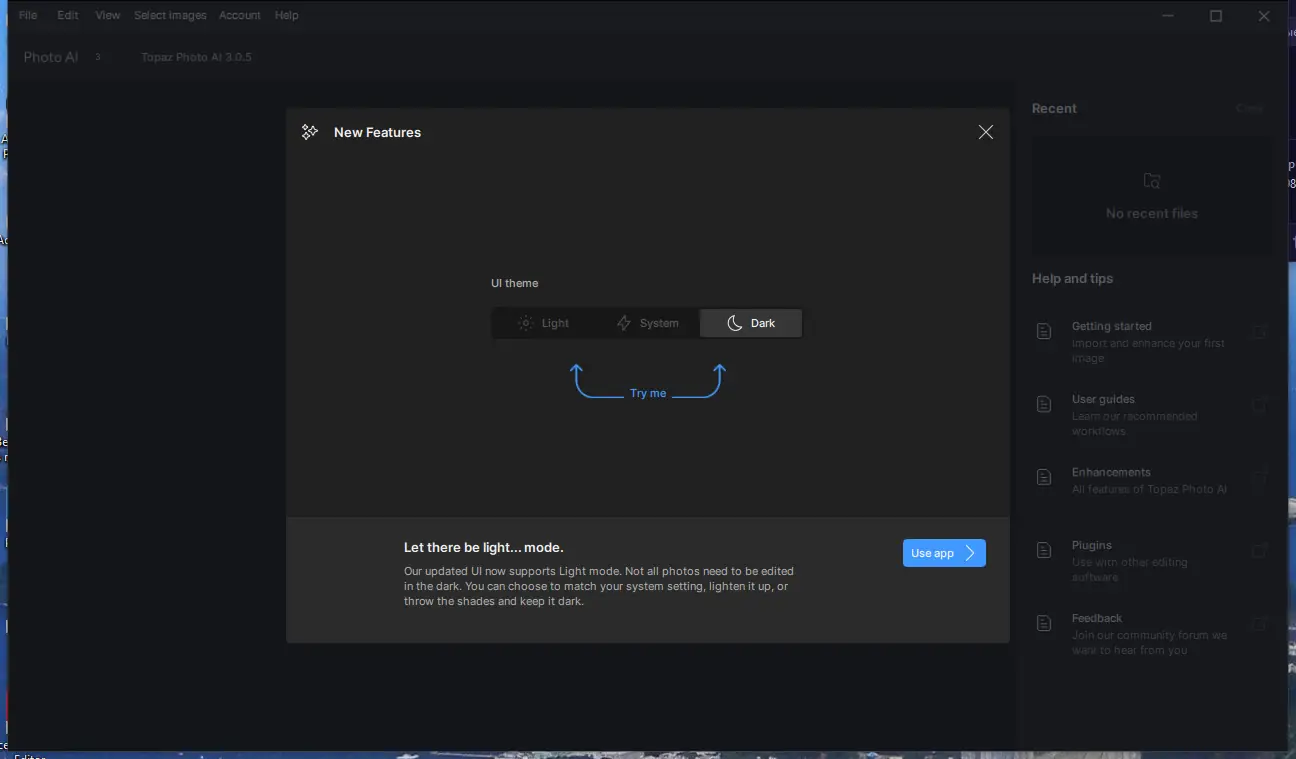 Работа с приложением