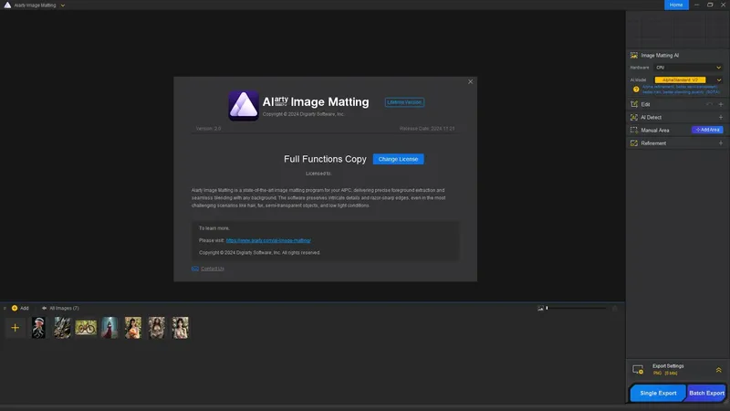 Работа с приложением