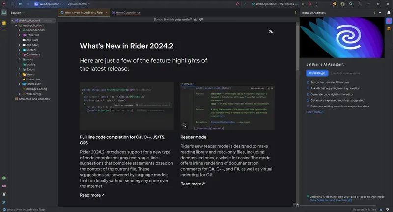 Работа с приложением