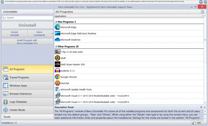 Работа с приложением