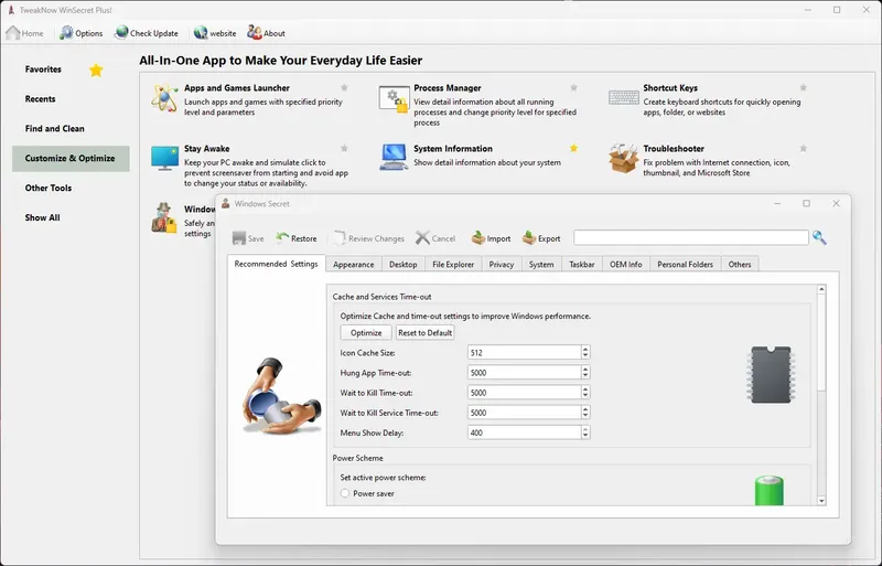 Работа с приложением