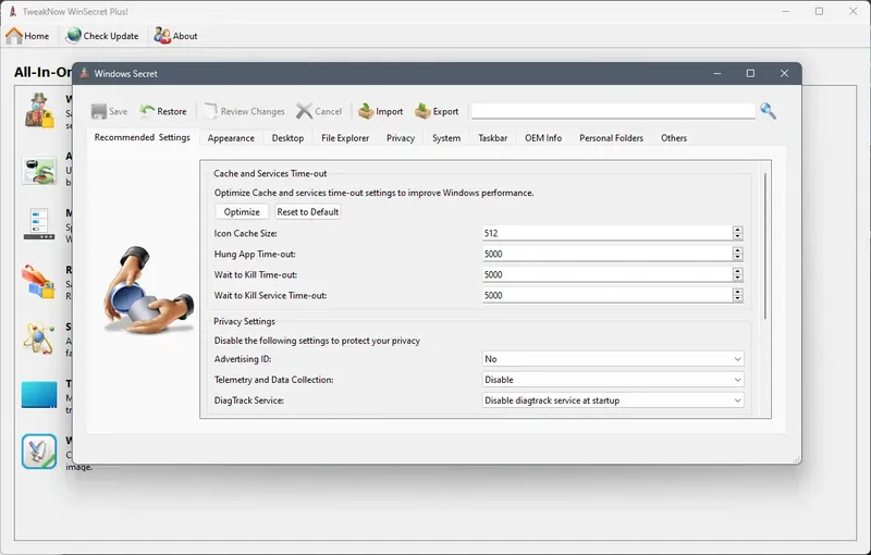 Работа с приложением