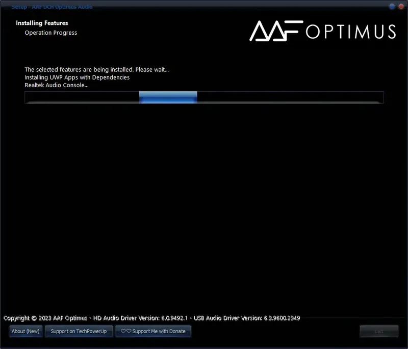 Установка AAF DCH Optimus Audio 10.11.2349.9492 Realtek Mod by AlanFinotty [En]