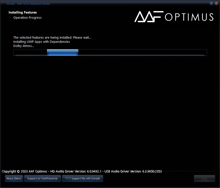 Установка AAF DCH Optimus Audio 10.11.2353.9492 Realtek Mod by AlanFinotty [En]