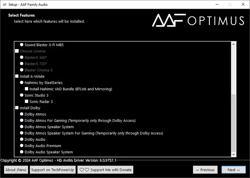 Установка AAF Family DCH Audio Realtek 10.11.9757.1 Mod by AlanFinotty [En]