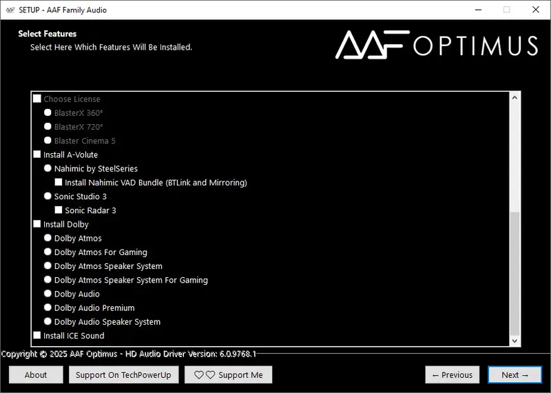 Установка AAF Family DCH Audio Realtek 10.11.9768.1 Mod by AlanFinotty [En]