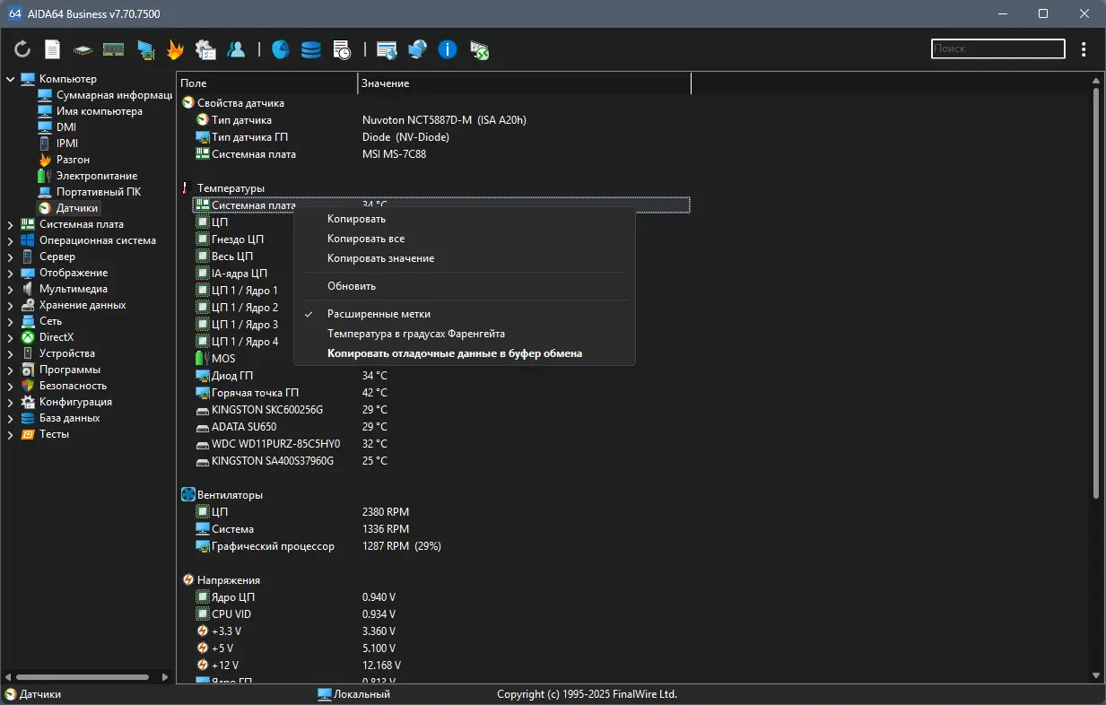 Установка AIDA64 Extreme Engineer Business Edition Network Audit 7.70.7500 RePack (& Portable) by elchupacabra [Multi Ru]