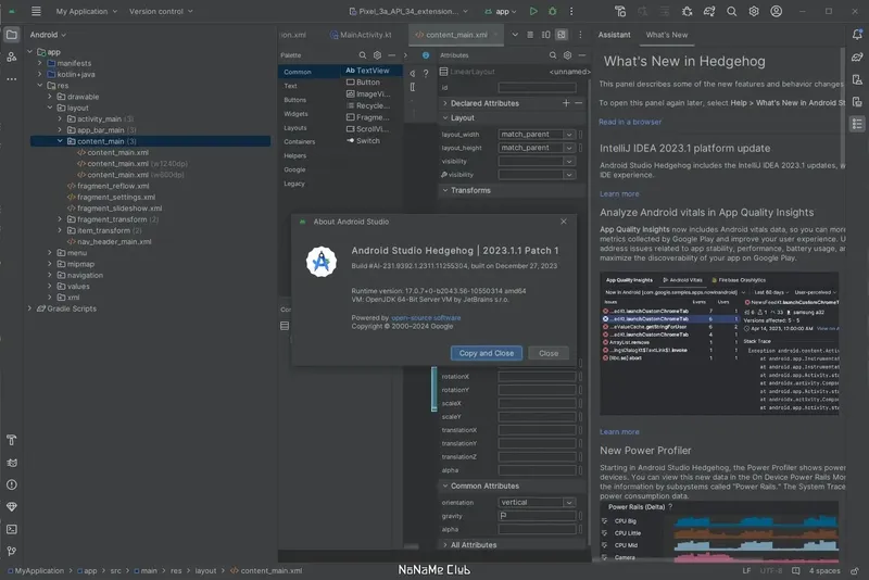 Установка Android Studio Hedgehog 2023.1.1 Patch 1 #AI-231.9392.1.2311.11255304 + Portable [En]