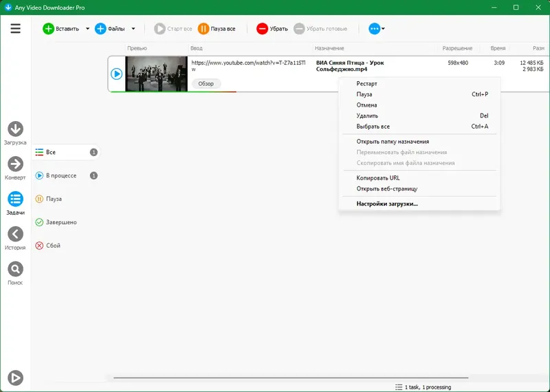 Установка Any Video Downloader Pro 9.2.6 RePack (& Portable) by elchupacabra [Ru En]