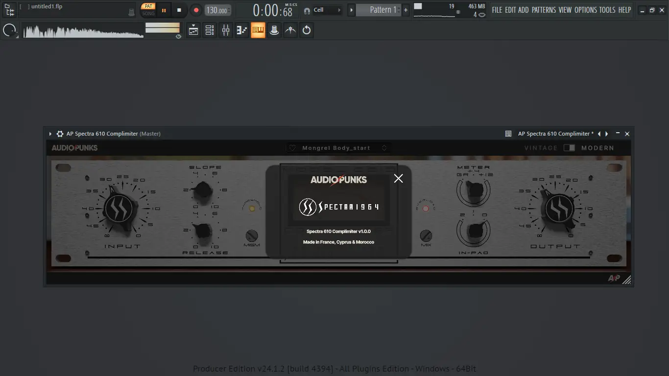Установка Audiopunks - Spectra 610 Complimiter 1.0.0 VST 3, AAX (x64) [En]
