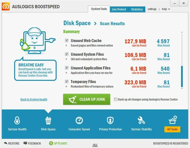 Установка AusLogics BoostSpeed 6.5.4.0 DC 09.04.2014 RePack (& Portable) by KpoJIuK [En]