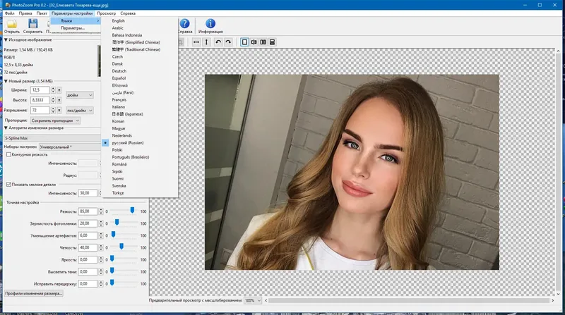 Установка Benvista PhotoZoom Pro 8.2.0 RePack (& portable) by Dodakaedr [Multi Ru]