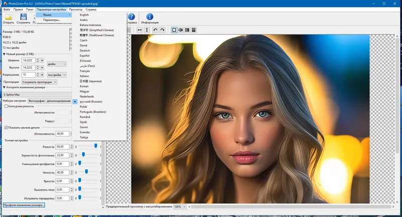 Установка Benvista PhotoZoom Pro 8.2.0 RePack (& portable) by elchupacabra [Multi Ru]
