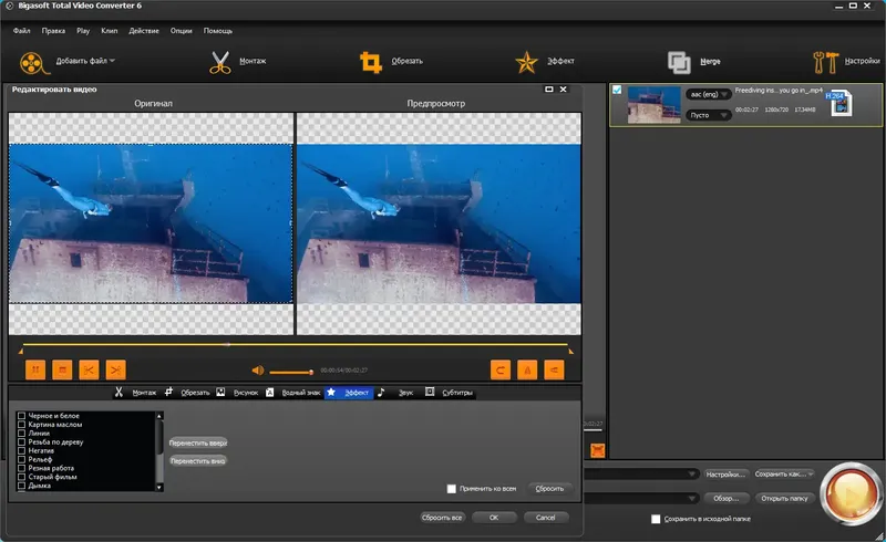 Установка Bigasoft Total Video Converter 6.6.1.9133 RePack (& Portable) by elchupacabra [Multi Ru]